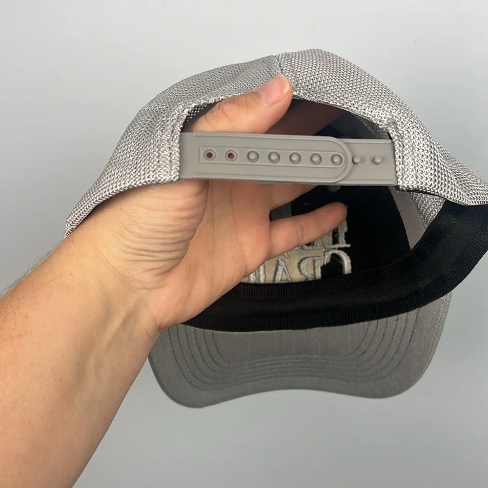 Elijah Craig Bourbon whiskey grey embroidered snap back hat